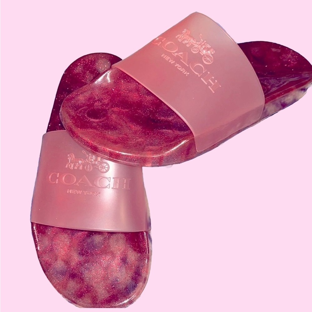 Coach Ulyssa Jelly slides pink 39.5 (9)